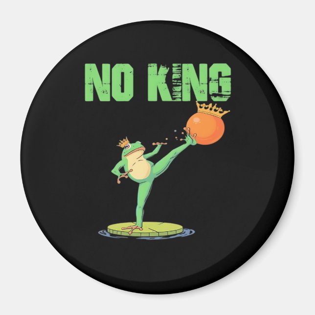 No Kings Portland Frog Protest – Funny Anti-Author Magnet (Vorne)