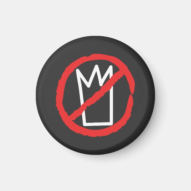 No kings protest crown logo magnet (Vorne)