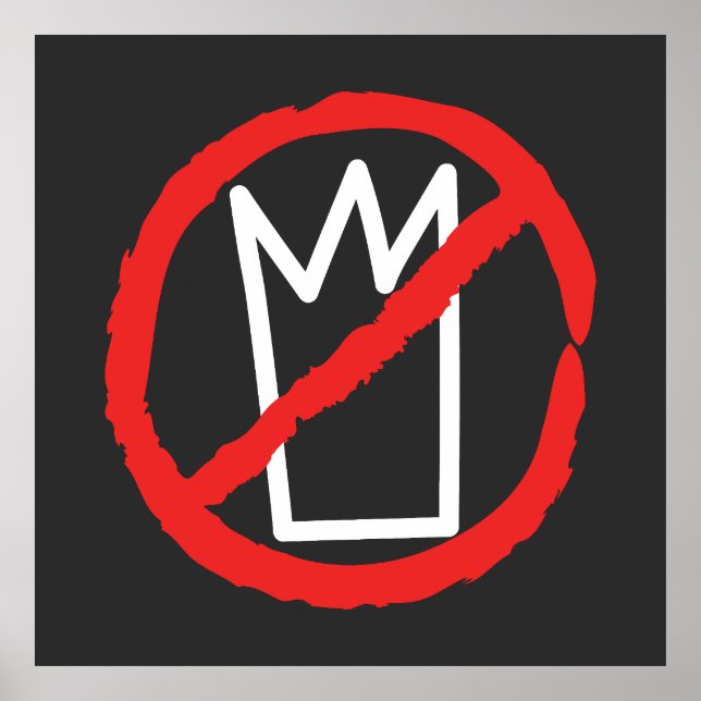No kings protest crown logo poster (Vorne)