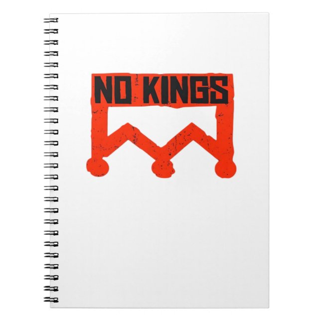 No Kings Protest Graphic Grunge Crown  American Cl Notizblock (Vorderseite)
