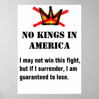 No Kings Protest Poster