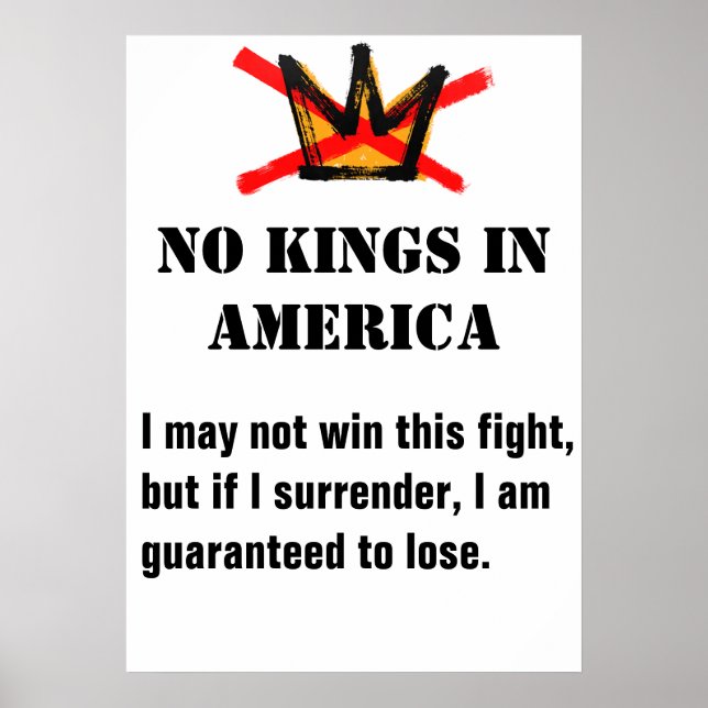 No Kings Protest Poster (Vorne)