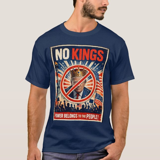 No Kings Protest Shirt (Vorderseite)