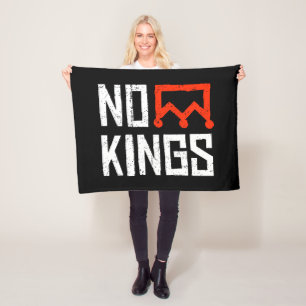 No Kings Protest Sign Fleecedecke