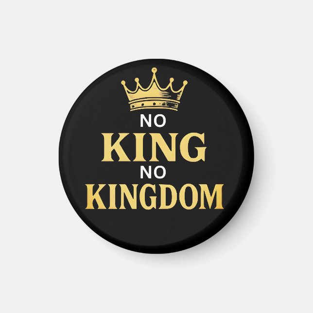 No Kings Protest Sign Vertical 2025 Magnet (Vorne)