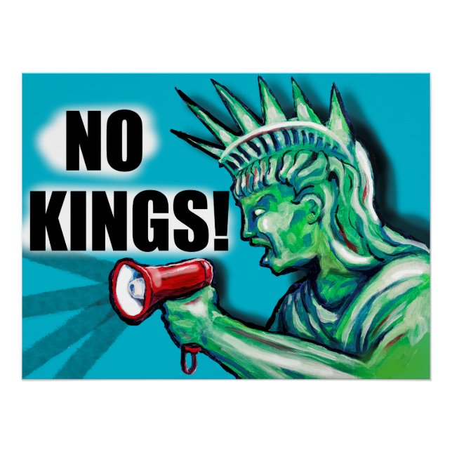 No Kings, protest Statue of Liberty Poster (Vorderseite)