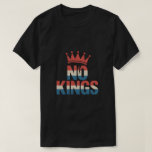 No Kings Protest T-Shirt<br><div class="desc">A bold protest design featuring the phrase “No Kings.” Inspired by classic activist posters and the idea that people stand against authoritarian rule. Perfect for rallies,  protests,  or anyone who supports freedom and democratic values.</div>