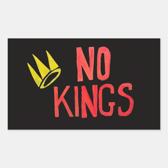 No Kings Proud to be An American Sign Rechteckiger Aufkleber (Vorderseite)