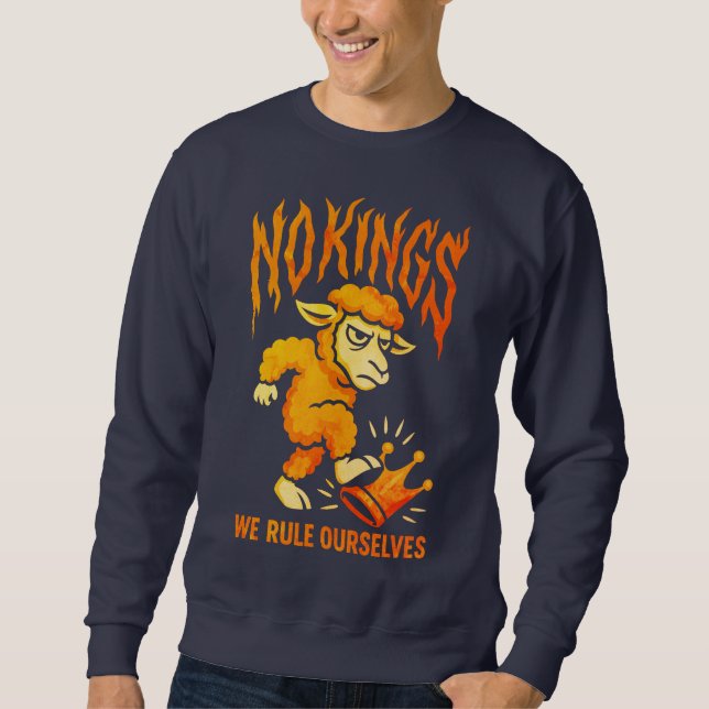 No Kings Sheep Rebellion Sweatshirt (Vorderseite)