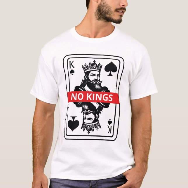 No Kings Spade Shirt – Schwarz und Weiß King Playi (Vorderseite)