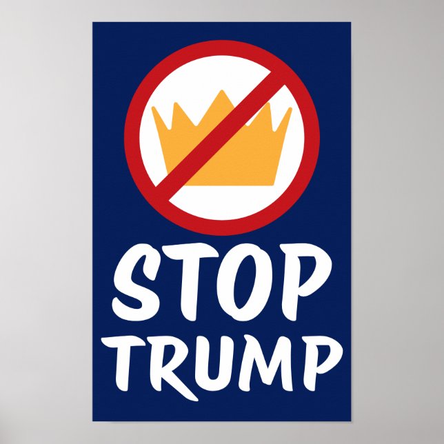 NO KINGS STOP TRUMP Anti-Trump | RYBl | Protest Poster (Vorne)