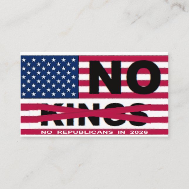 NO KINGS TELEFONNUMMERKARTE (Vorderseite)