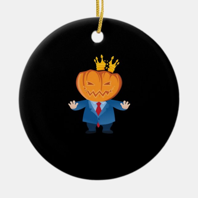 No Kings - Trumpkin Pumpkin Classic Keramik Ornament (Vorne)