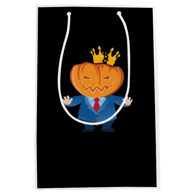 No Kings - Trumpkin Pumpkin Classic Mittlere Geschenktüte (Vorderseite)