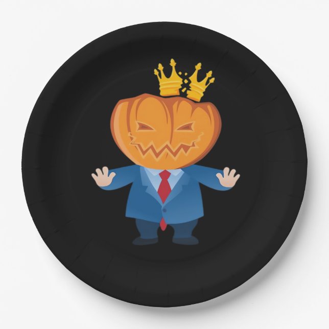 No Kings - Trumpkin Pumpkin Classic Pappteller (Vorderseite)