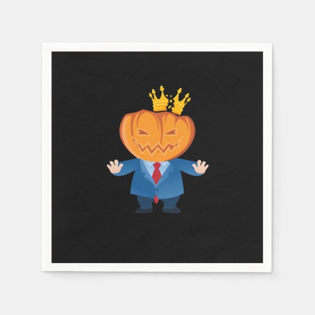 No Kings - Trumpkin Pumpkin Classic Serviette (Vorderseite)