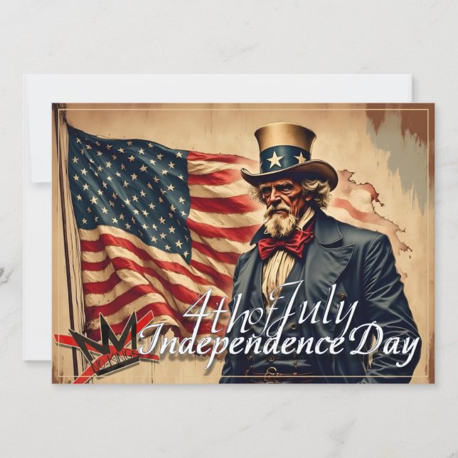 No Kings Uncle Sam Independence Day Art (Vorderseite)
