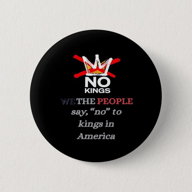 No Kings We the People Freedom Classic Style Button (Vorderseite)
