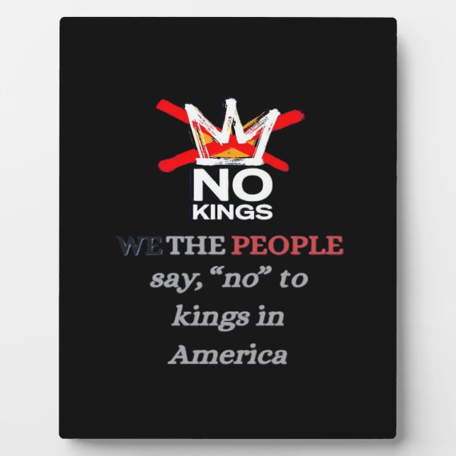 No Kings We the People Freedom Classic Style Fotoplatte (Vorderseite)