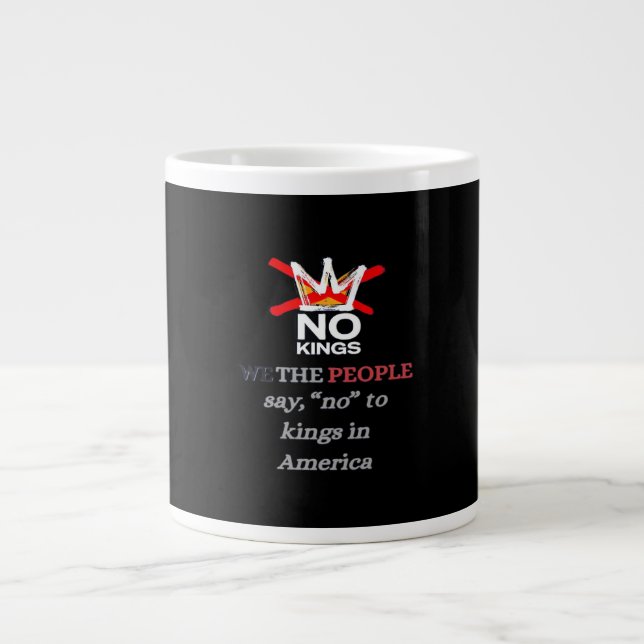 No Kings We the People Freedom Classic Style Jumbo-Tasse (Vorderseite)