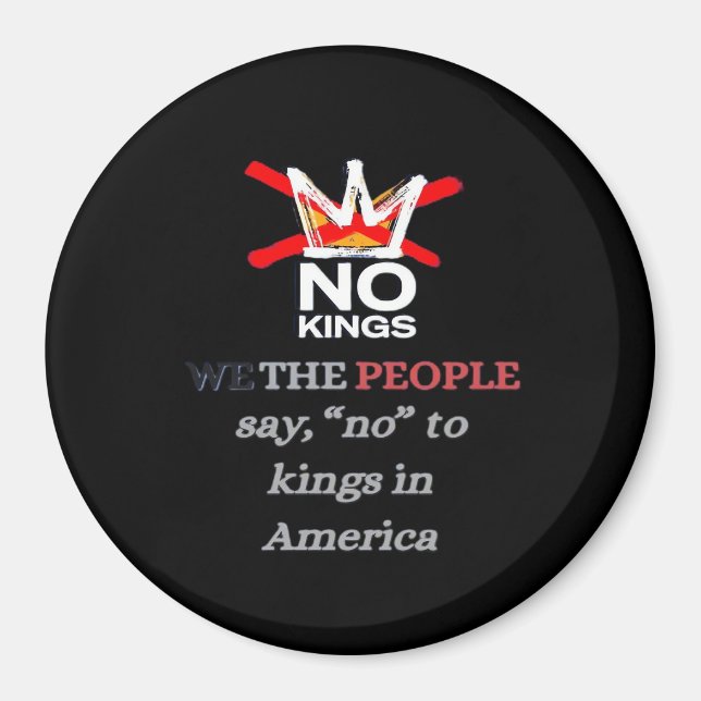 No Kings We the People Freedom Classic Style Magnet (Vorne)