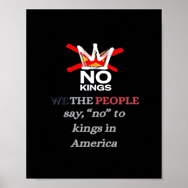 No Kings We the People Freedom Classic Style Poster (Vorne)