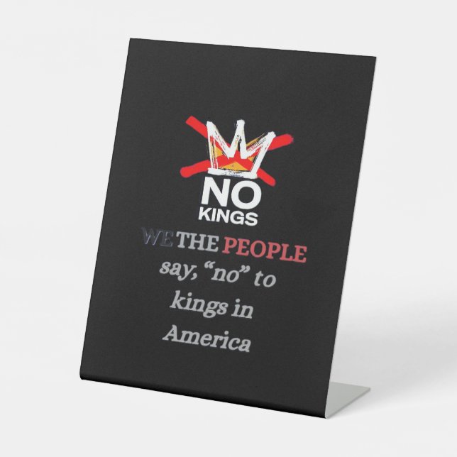 No Kings We the People Freedom Classic Style Sockelschild (Vorderseite)