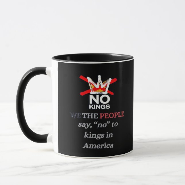 No Kings We the People Freedom Classic Style Tasse (Links)