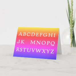 No L für Weihnachts-Regenbogen Gradient Feiertagskarte