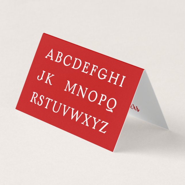 No L Mini Joke Weihnachtskarte Visitenkarten (Vorderseite)