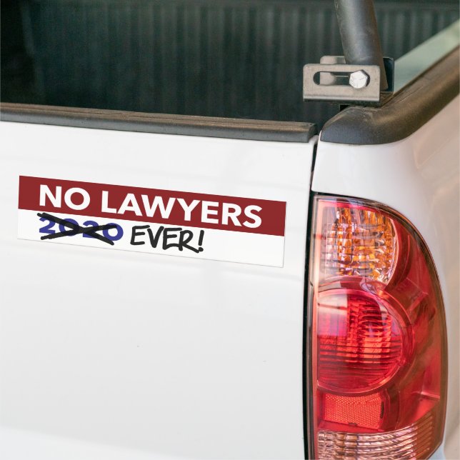 No Lawyers 2020 - Keine Anwälte je! Autoaufkleber (Auf Lkw)