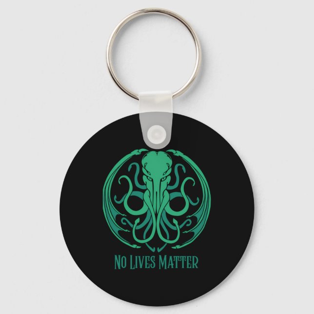 No Lives Cthulhu Sticker Schlüsselanhänger (Vorderseite)