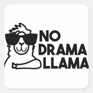 No Llama Drama Stickers