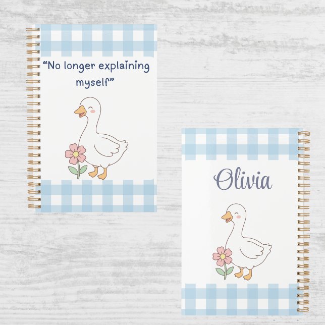 No Longer Explaining Myself Goose Gingham Planner Planer (Von Creator hochgeladen)