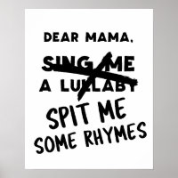 No Lullaby's Hip Hop Wall Art Poster