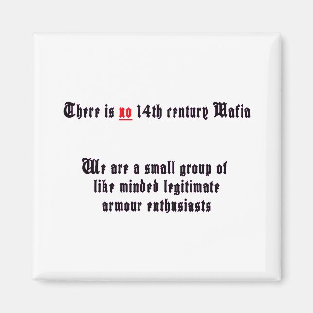 No Mafia Magnet (Vorne)