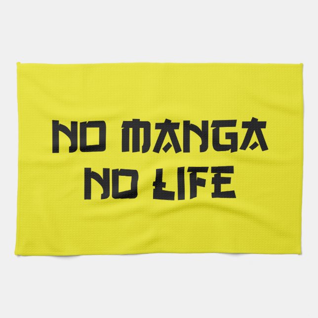 NO MANGA NO LIFE GESCHIRRTUCH (Horizontal)