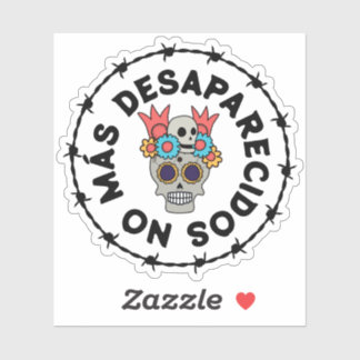 No Más Desaparecidos (skull) Aufkleber