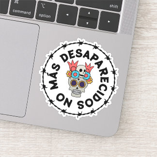 No Más Desaparecidos (skull) Aufkleber