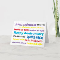 No Matter How You Say It Anniversary Card
