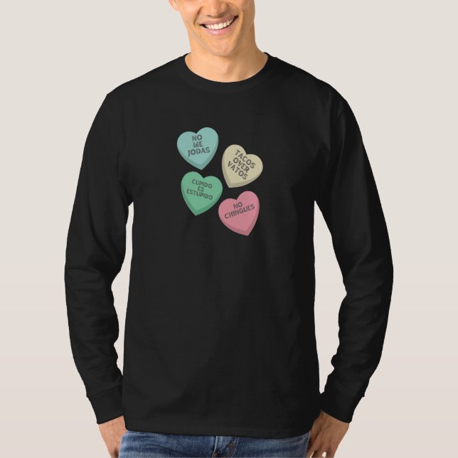 No me Jodas Candy Heart Anti Valentines T-Shirt (Vorderseite)