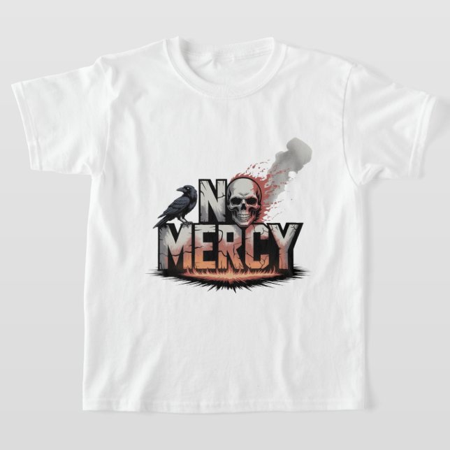 "No Mercy - Skull & Raven Apokalypse Design" T-Shirt (Ablage )