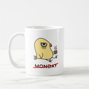 No Monday Early Bird Coffee Lover Ornithologin Kaffeetasse