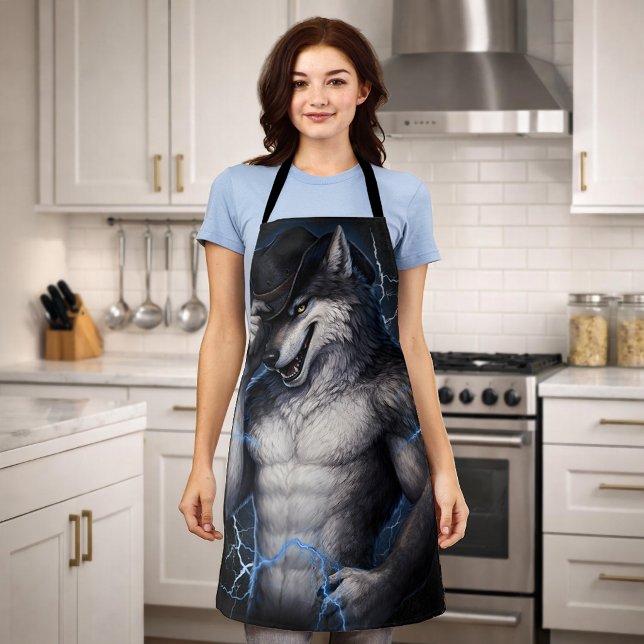 No More Mr Nice Guy Funny Alpha Wolf Meme Brainrot Schürze (Von Creator hochgeladen)