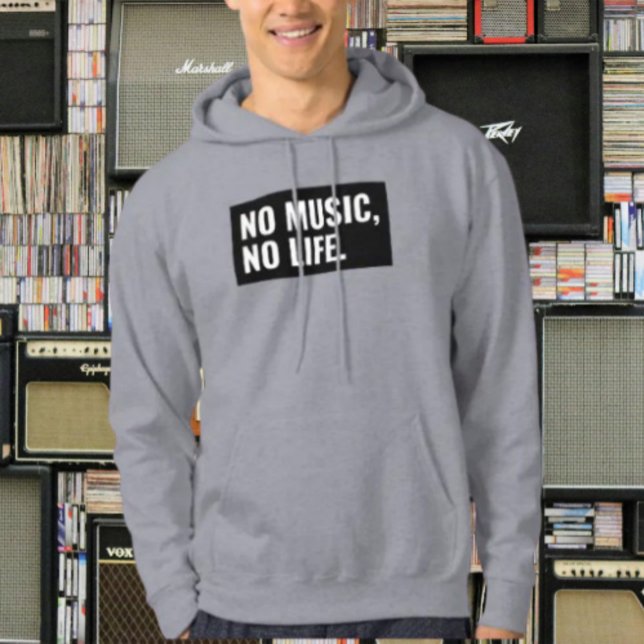 No Music No Life Hoodie - Bold Statement Pullover (Von Creator hochgeladen)