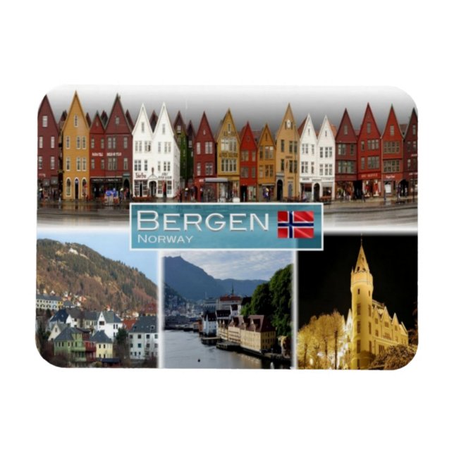 NO Norwegen - Bergen - Magnet (Horizontal)