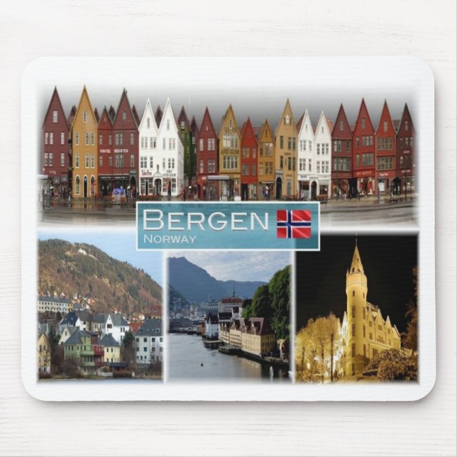 NO Norwegen - Bergen - Mousepad (Vorne)