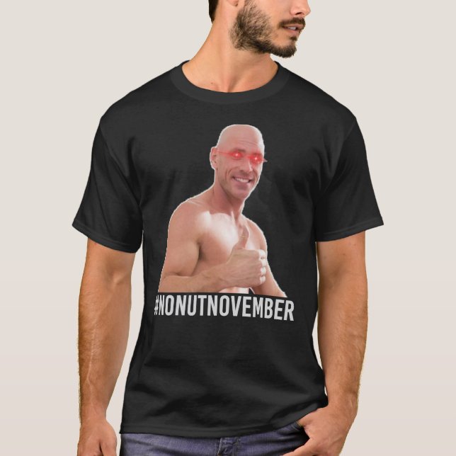 No Nut November meme- Endorted by Johnny Sins [Whi T-Shirt (Vorderseite)