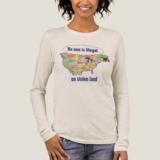 No One is Illegal on Stolen Land - long sleeve tee (Vorderseite)