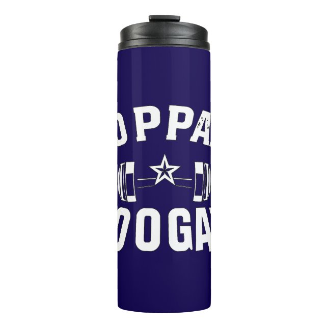 No Pain No Gain Workout Barbell Thermosbecher (Vorderseite)